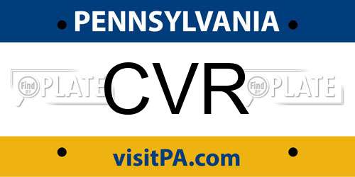 CVR Pennsylvania License Plate