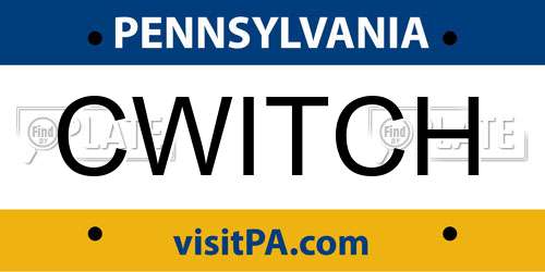 CWITCH Pennsylvania License Plate