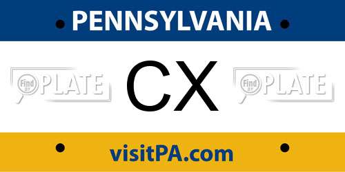 CX Pennsylvania License Plate