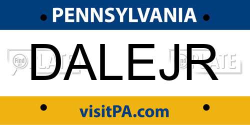 DALEJR Pennsylvania License Plate