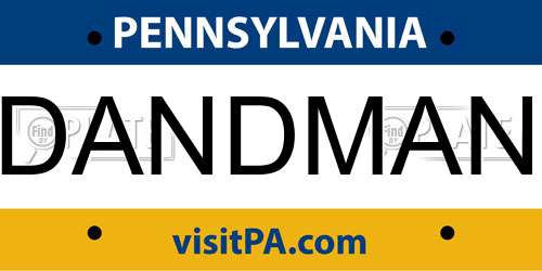 DANDMAN Pennsylvania License Plate