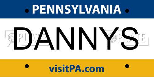 DANNYS Pennsylvania License Plate