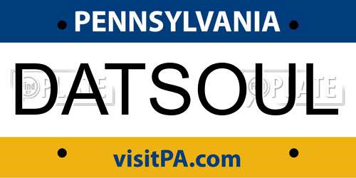 DATSOUL Pennsylvania License Plate