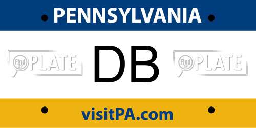 DB Pennsylvania License Plate