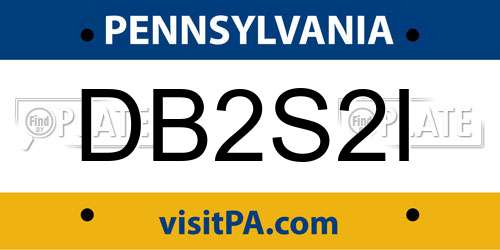 DB2S2I Pennsylvania License Plate