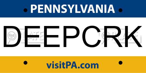 DEEPCRK Pennsylvania License Plate