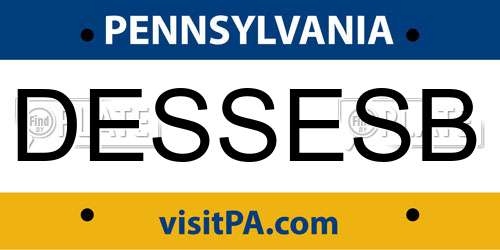 DESSESB Pennsylvania License Plate