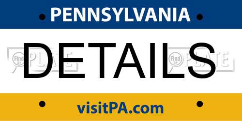 DETAILS Pennsylvania License Plate