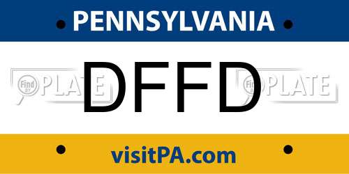 DFFD Pennsylvania License Plate
