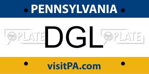 DGL Pennsylvania License Plate