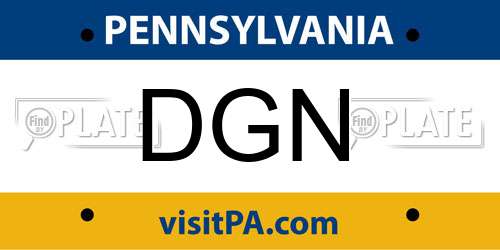DGN Pennsylvania License Plate