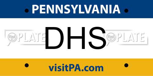 DHS Pennsylvania License Plate