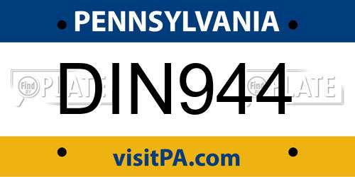 DIN944 Pennsylvania License Plate