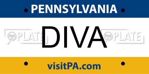 DIVA Pennsylvania License Plate