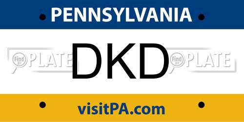 DKD Pennsylvania License Plate