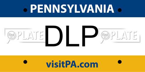 DLP Pennsylvania License Plate