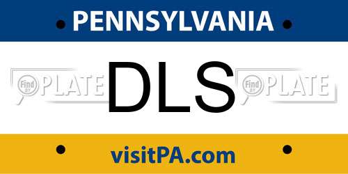 DLS Pennsylvania License Plate