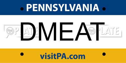 DMEAT Pennsylvania License Plate