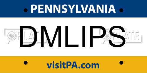 DMLIPS Pennsylvania License Plate