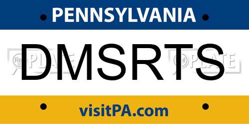 DMSRTS Pennsylvania License Plate