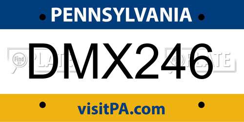 DMX246 Pennsylvania License Plate