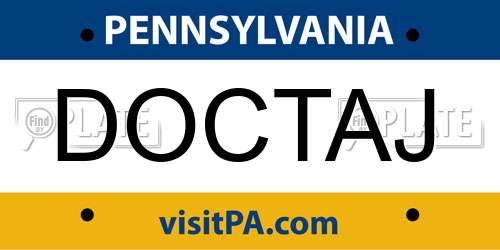 DOCTAJ Pennsylvania License Plate
