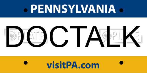 DOCTALK Pennsylvania License Plate