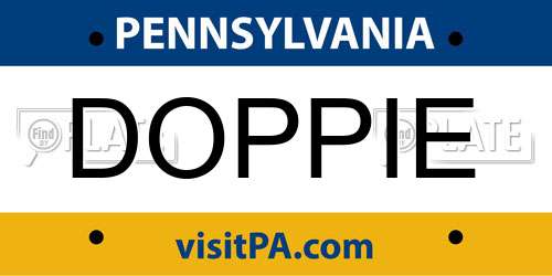 DOPPIE Pennsylvania License Plate