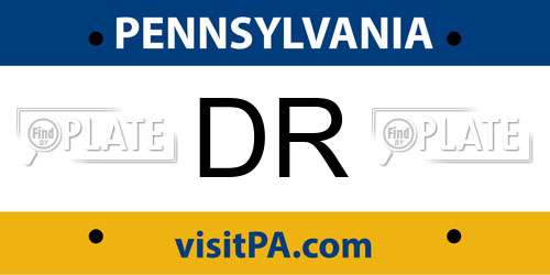 DR Pennsylvania License Plate