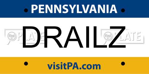 DRAILZ Pennsylvania License Plate