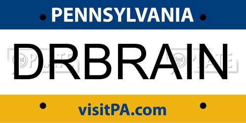DRBRAIN Pennsylvania License Plate