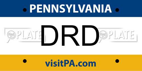DRD Pennsylvania License Plate