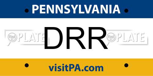 DRR Pennsylvania License Plate