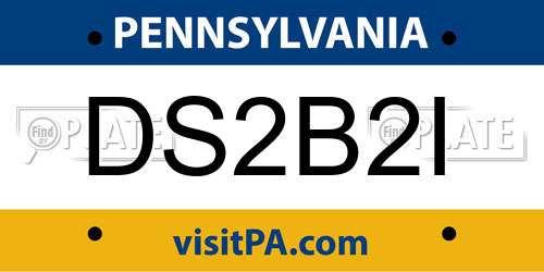 DS2B2I Pennsylvania License Plate