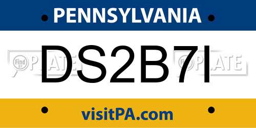 DS2B7I Pennsylvania License Plate