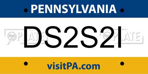 DS2S2I Pennsylvania License Plate