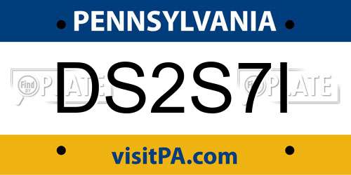 DS2S7I Pennsylvania License Plate