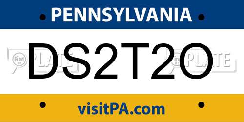DS2T2O Pennsylvania License Plate