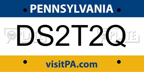 DS2T2Q Pennsylvania License Plate