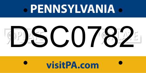 DSC0782 Pennsylvania License Plate