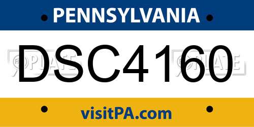 DSC4160 Pennsylvania License Plate