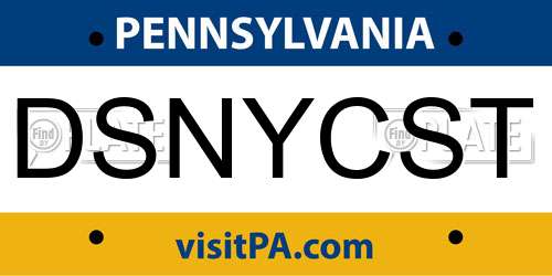 DSNYCST Pennsylvania License Plate