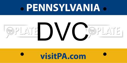 DVC Pennsylvania License Plate