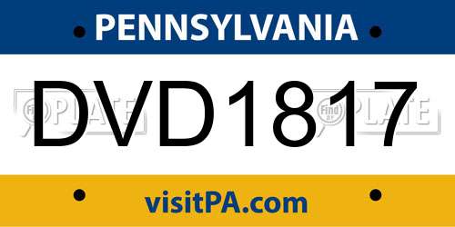 DVD1817 Pennsylvania License Plate