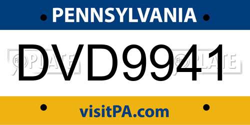 DVD9941 Pennsylvania License Plate