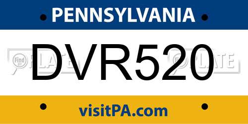DVR520 Pennsylvania License Plate