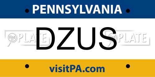 DZUS Pennsylvania License Plate