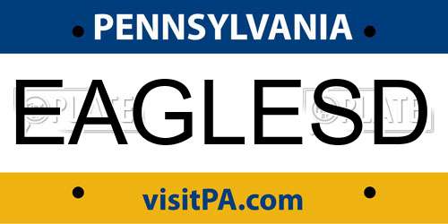 EAGLESD Pennsylvania License Plate