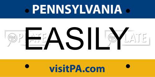 EASILY Pennsylvania License Plate