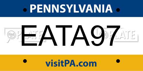 EATA97 Pennsylvania License Plate